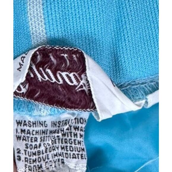 Haymaker Vintage Polyester Short Skirt Size 14 Blue Yellow Check - Picture 5 of 6